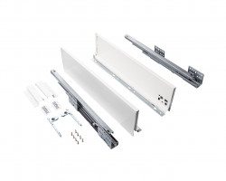 Комплект ящика Firmax Smartline, длина 500 мм, высота 199 мм, Push-to-Open, белый, FRM0750.007/199P