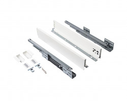 Комплект ящика Firmax Smartline, длина 550 мм, высота 84 мм, с доводчиком, белый, FRM0755.007/84